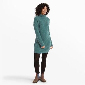 NWT Sherpa Adventure Gear Yuden Charcoal Turtleneck Sweater Dress Merino Wool